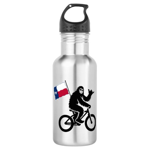 Bigfoot Cycling Texas Flag Stainless Steel Water Bottle