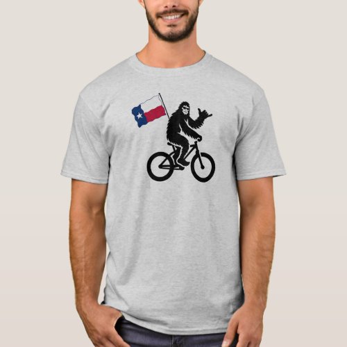 Bigfoot Cycling Texas Flag T_Shirt