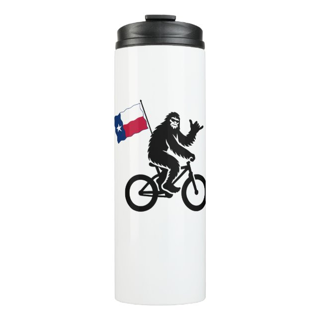 Bigfoot Cycling Texas Flag Thermal Tumbler (Front)
