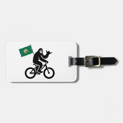 Bigfoot Cycling Washington Flag Luggage Tag