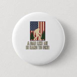 Bigfoot Dad Vintage American Flag Shirt Design_1 Button
