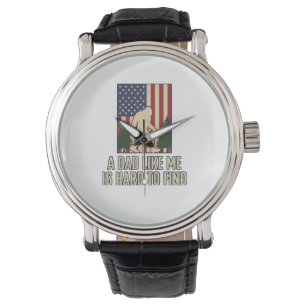 Bigfoot Dad Vintage American Flag Shirt Design_1 Watch