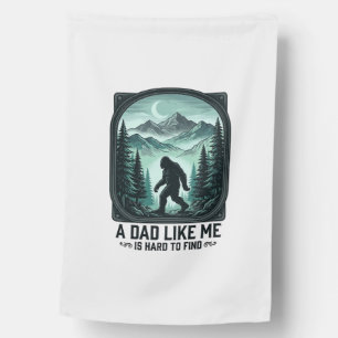 Bigfoot Dad Vintage Engraving Funny Father Shirt D House Flag