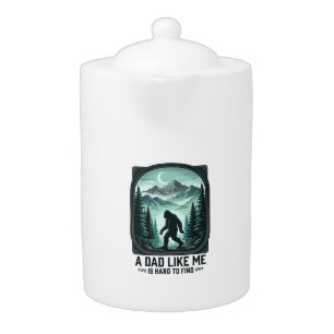 Bigfoot Dad Vintage Engraving Funny Father Shirt D Teapot