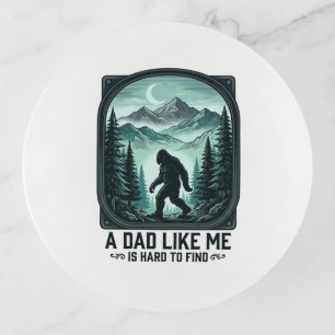 Bigfoot Dad Vintage Engraving Funny Father Shirt D Trinket Tray