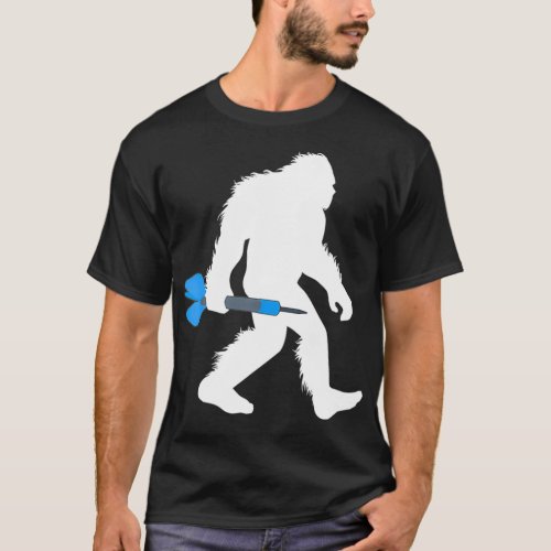 Bigfoot Darts Player Dartsmith Sasquatch Dartist T_Shirt