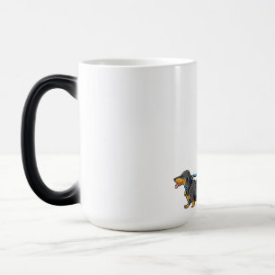 Bigfoot Dog Walk Dachshund T  Sasquatch Kids Men W Color Morph Mug