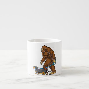 Bigfoot Dog Walk Dachshund T Sasquatch Kids Men W Espresso Cup