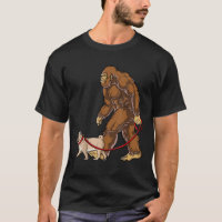 Bigfoot Dog Walk Pug Men Women Sasquatch Lover Gif