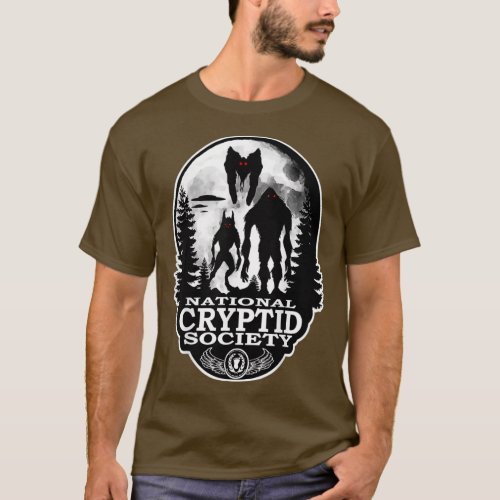 Bigfoot Dogman Mothman UFO National Cryptid Societ T_Shirt