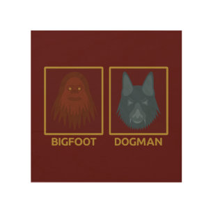 Bigfoot & Dogman Wood Wall Art