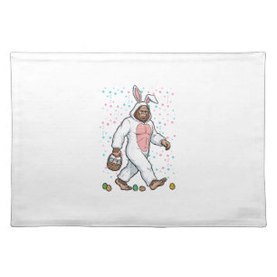 Bigfoot Easter Bunny Costume Funny Sasquatch Men W Cloth Placemat