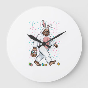 Bigfoot Easter Bunny Costume Funny Sasquatch Men W Large Clock