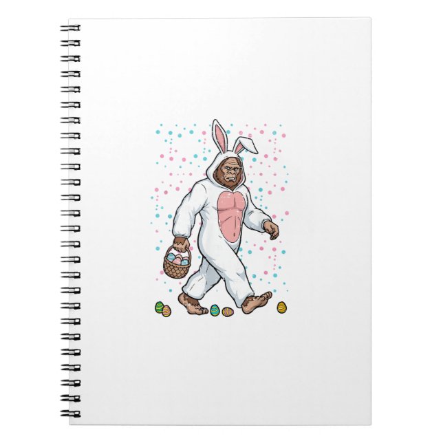 Bigfoot Easter Bunny Costume Funny Sasquatch Men W Notebook (Front)