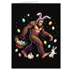 Bigfoot Easter Day Funny Sasquatch Card