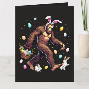 Bigfoot Easter Day Funny Sasquatch Card