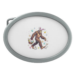 Bigfoot Easter Day Funny Sasquatch Cute Bunny East Belt Buckle