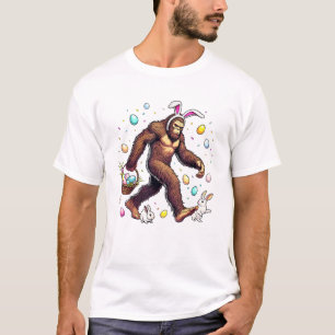 Bigfoot Easter Day Funny Sasquatch Cute Bunny East T-Shirt