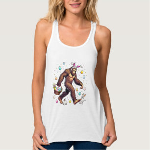 Bigfoot Easter Day Funny Sasquatch Cute Bunny East Tank Top