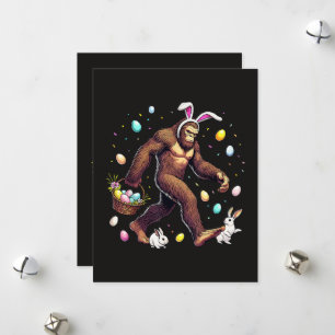 Bigfoot Easter Day Funny Sasquatch Holiday Card