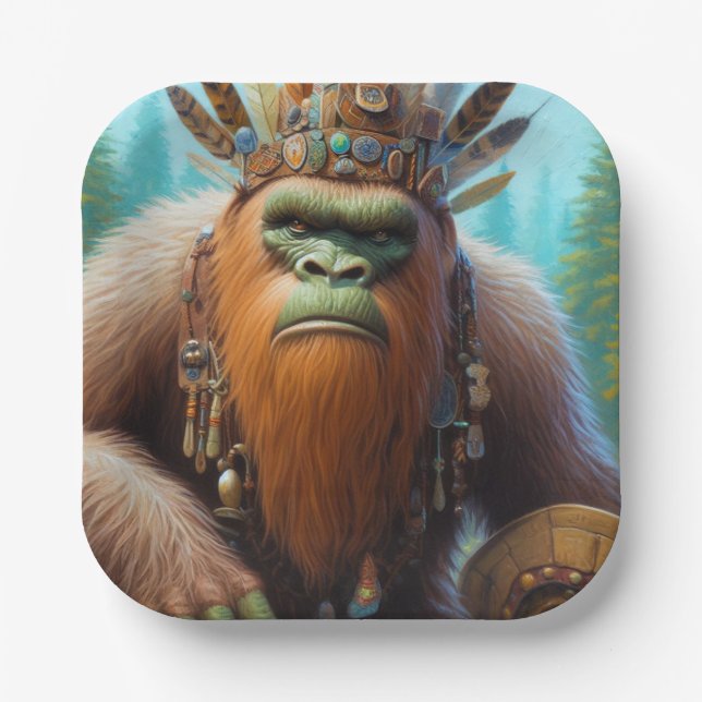 Bigfoot Eco Warrior Paper Plates (Front)