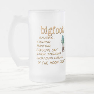 Bigfoot Enjoys Frosted Glass Beer Mug