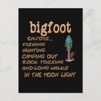 Bigfoot Enjoys Postcard