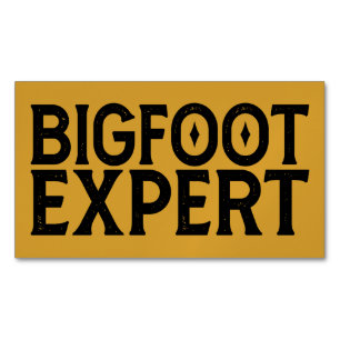 Bigfoot Expert Business Card Magnet