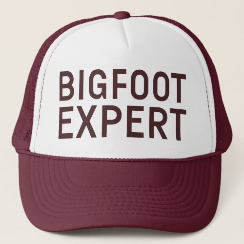 BIGFOOT EXPERT slogan hat