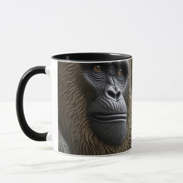 Bigfoot Face Closeup | Gorilla, Skunk Ape Mug (Left)
