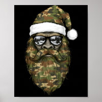 Bigfoot Face Sungles Santa Christmas Camo Xmas Sas