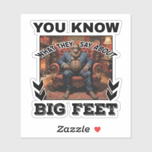 Bigfoot Feet Joke Sticker