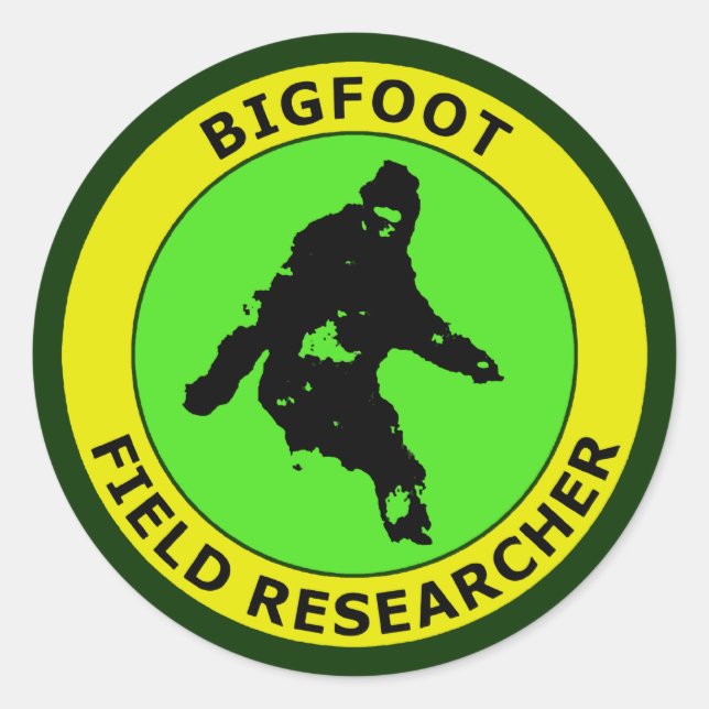 Bigfoot Field Researcher Classic Round Sticker (Front)