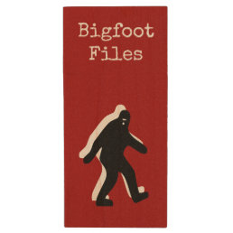 Bigfoot Files Wood Flash Drive