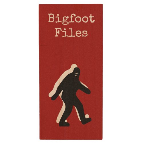 Bigfoot Files Wood Flash Drive