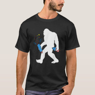 Bigfoot Fireworks 4th of July Bigfoot America T-Shirt