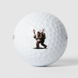 Bigfoot Fireworks 4th of July Usa Flag Sasquatch  Golf Balls