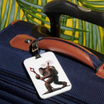 Bigfoot Fireworks 4th of July Usa Flag Sasquatch  Luggage Tag