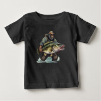 Bigfoot Fishing Bass fish Sasquatch yeti fisherman
