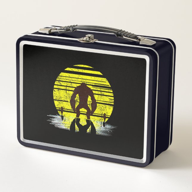 Bigfoot Fishing Camp Bait Boating Lure Fishing Metal Lunch Box (Front)
