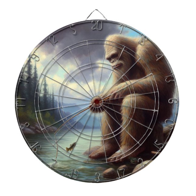 Bigfoot Fishing Dart Board (Front)