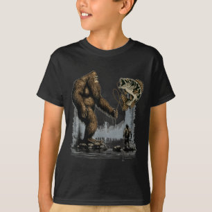 Bigfoot Fishing Funny Sasquatch Fi-shirt T-Shirt