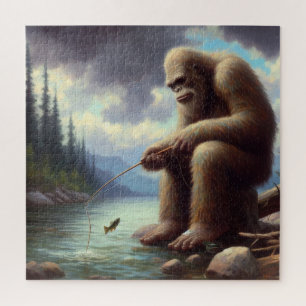 Bigfoot Fishing Jigsaw Puzzle