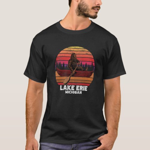 Bigfoot Fishing Lake Canoeing Lake Erie T_Shirt