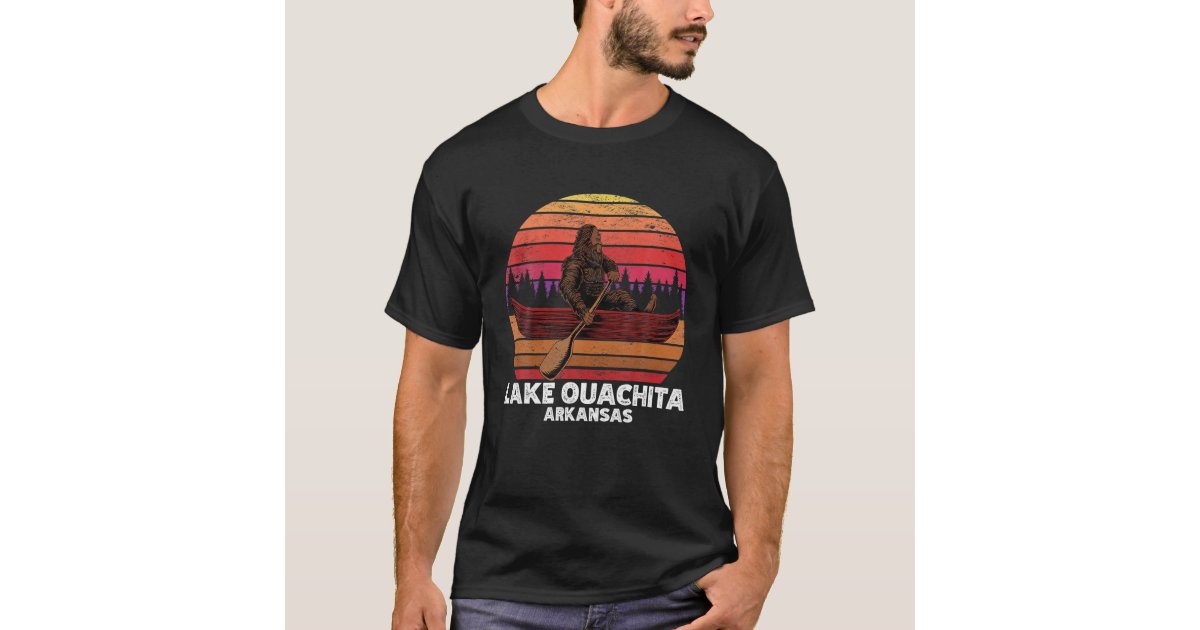 Bigfoot Fishing Lake Canoeing Lake Ouachita T-Shirt
