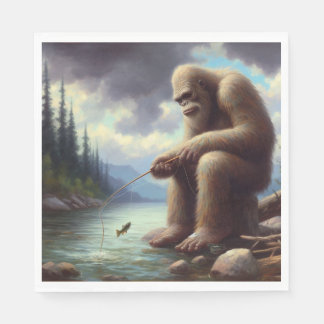 Bigfoot Fishing Napkins