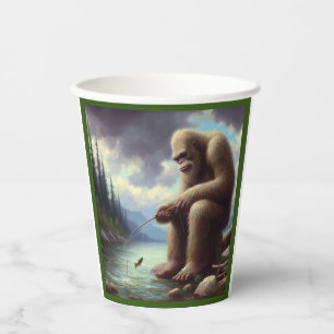 Bigfoot Fishing Paper Cups