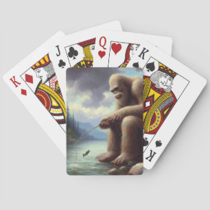 Bigfoot Fishing Poker Cards