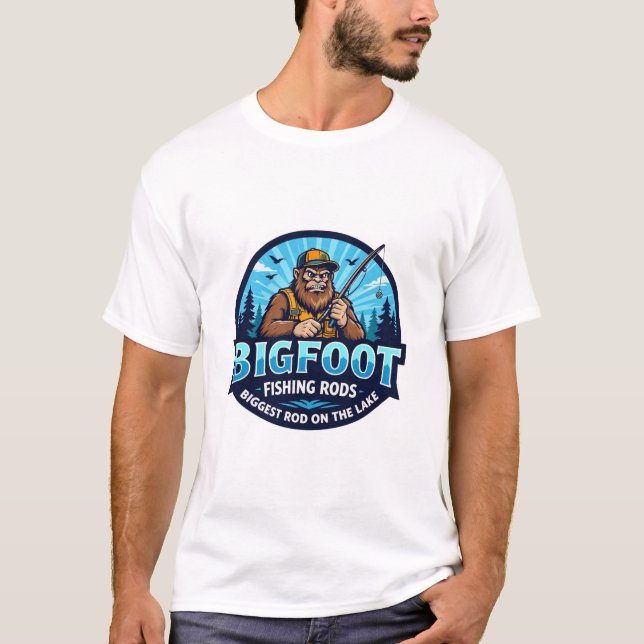 Bigfoot Fishing Rods Biggest On The Lake T-Shirt (Front)