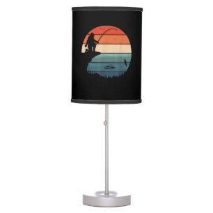 Bigfoot Fishing Sasquatch Frisherman Funny Fathers Table Lamp